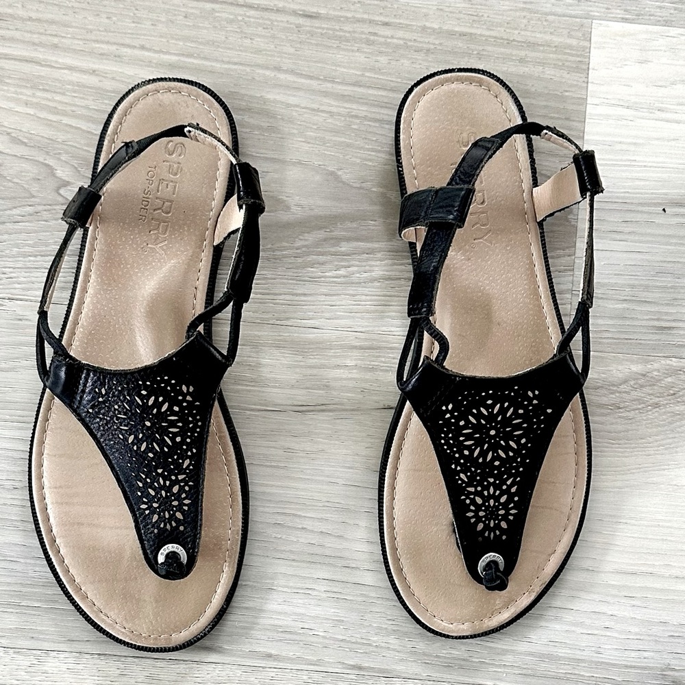 Sperry Top Sider black sandals